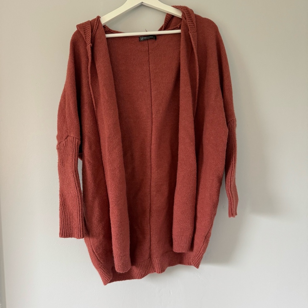 Cozy Terracotta Open-Front Cardigan
